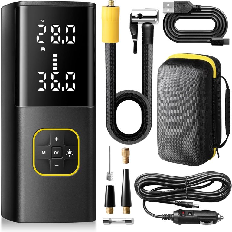Zune Lotoo Compresseur à Air Portatif 150 PSI, 9000 mAh avec Écran Numérique LED